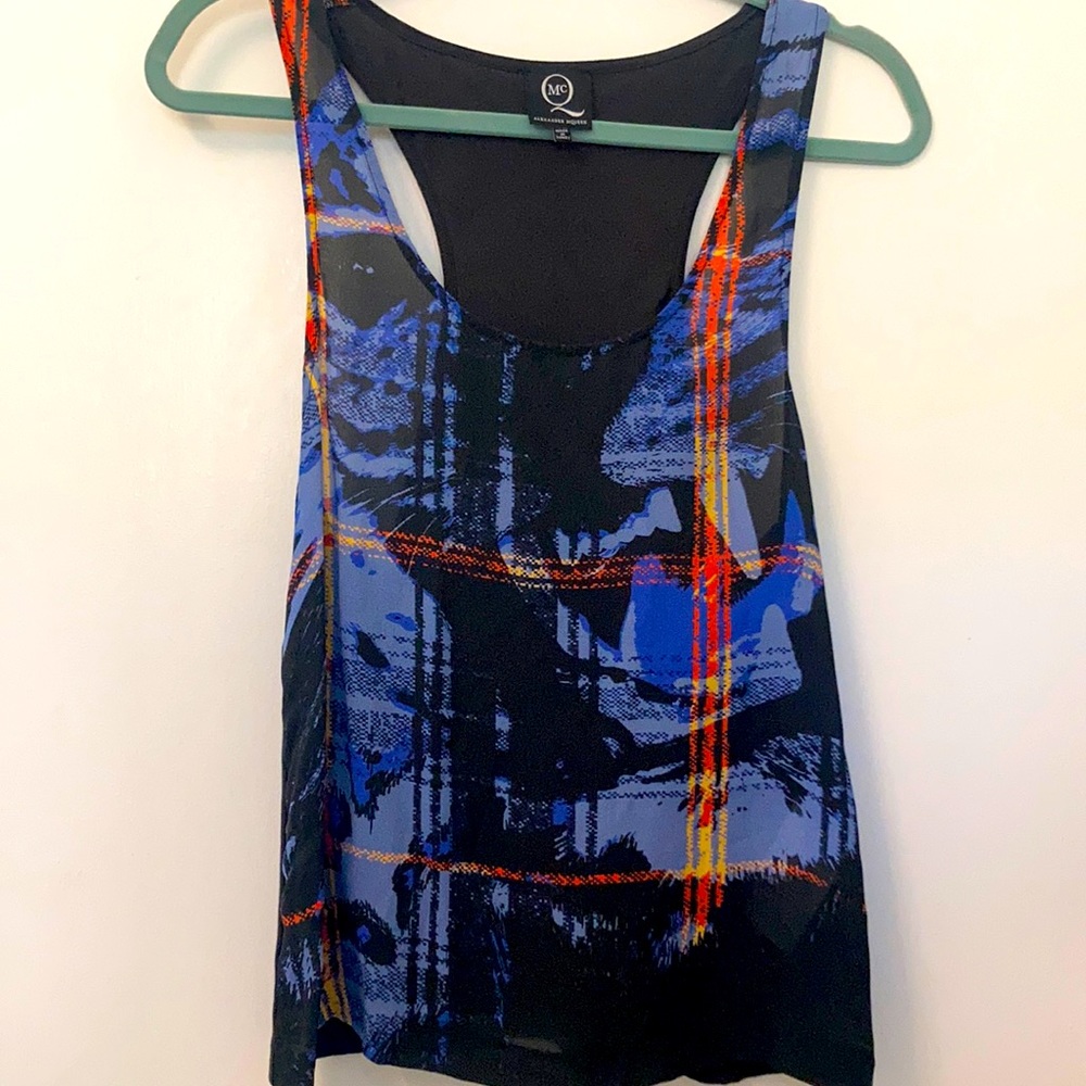 Alexander McQueen racer back silk tank NWOT